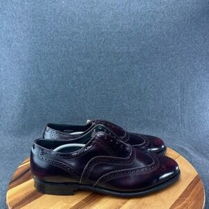 Vintage Executive Imperial Burgundy Wingtip Shoes Made In USA Men's Size 13EEE